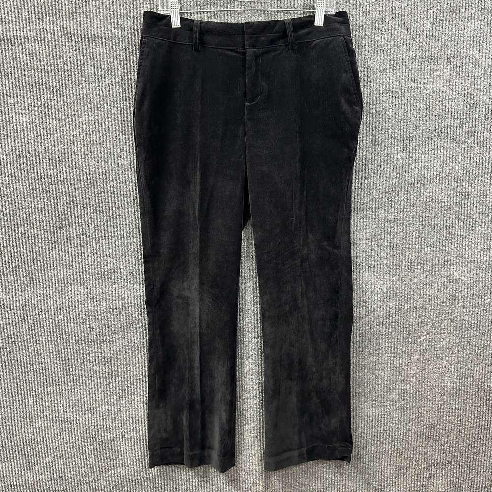 Coldwater Creek Trouser Fit Womens Pants Size P12 Black Corduroy Mid Rise